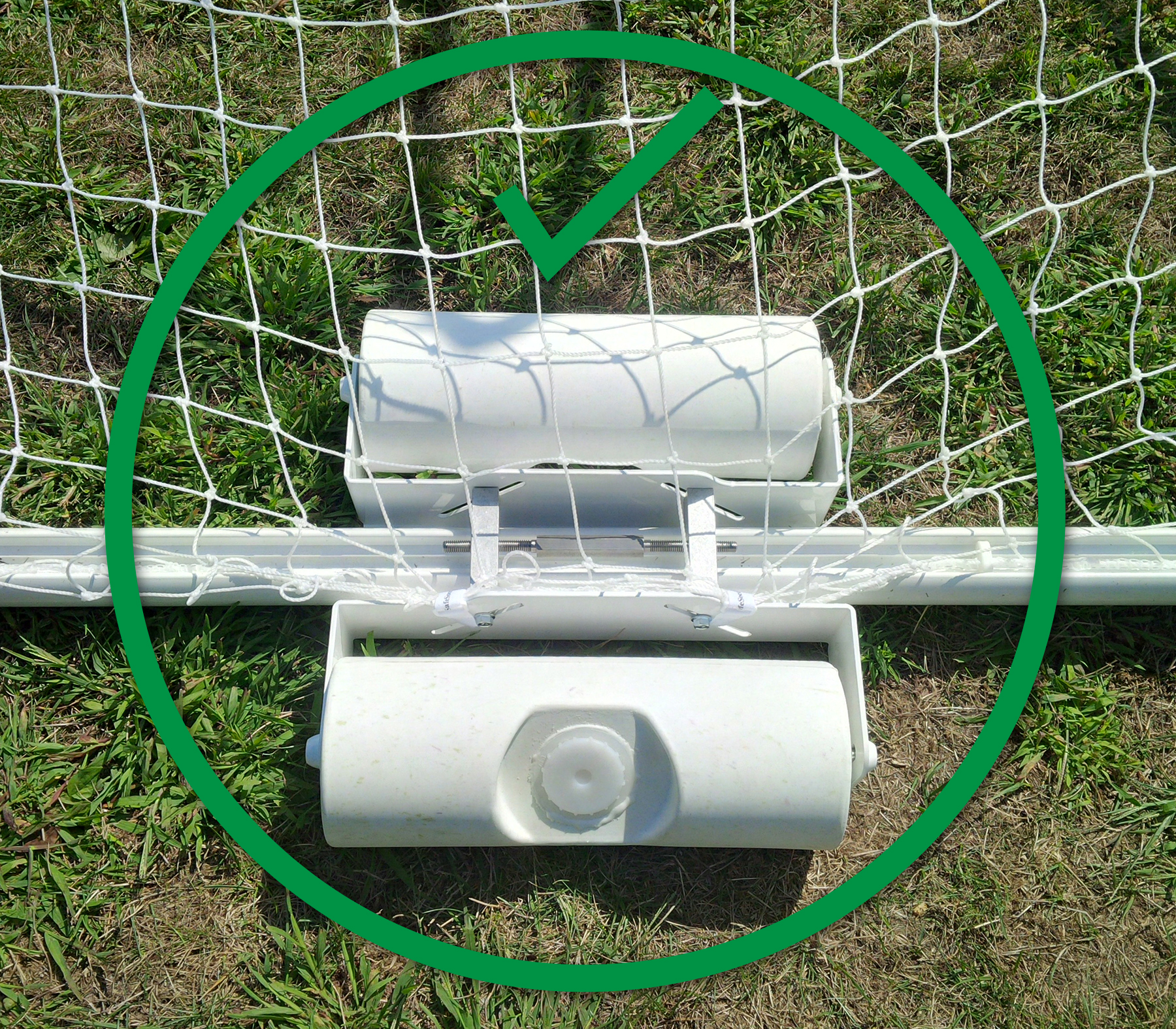 Soccer goal with SSG-14 correctly applied